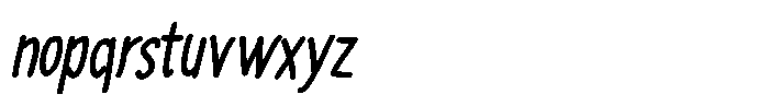 Thin Comic Medium Italic Font LOWERCASE