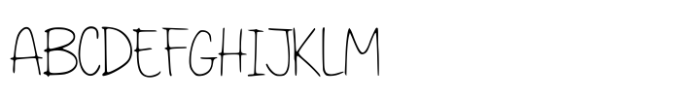 Thin Handwriting Font UPPERCASE