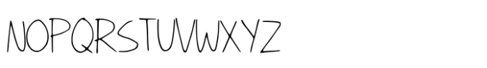 Thin Handwriting Font UPPERCASE