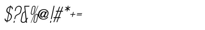 Thinly Sans JNL Oblique Font OTHER CHARS