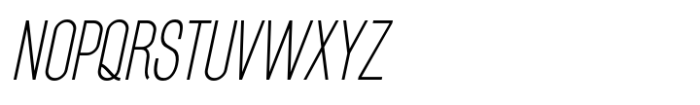 Thinly Sans JNL Oblique Font LOWERCASE