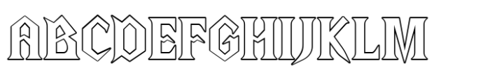 Thiqall Outline Font UPPERCASE
