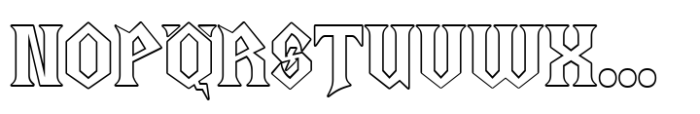 Thiqall Outline Font UPPERCASE