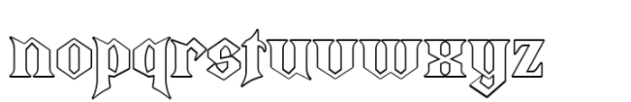 Thiqall Outline Font LOWERCASE