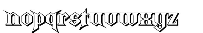 Thiqall Shadow Font LOWERCASE