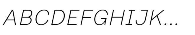Thorngumbald Thin Italic Font UPPERCASE