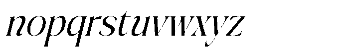 Through Culture Italic Font LOWERCASE