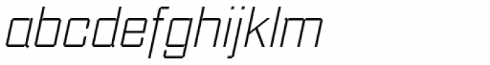 Thud ExtraLight Italic Font LOWERCASE