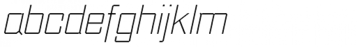Thud Thin Italic Font LOWERCASE