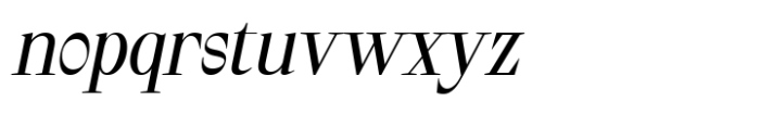Thught Italic Font LOWERCASE