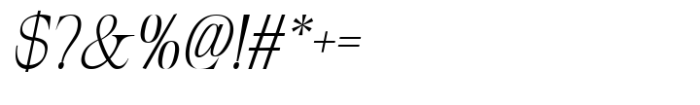 Thught Thin Italic Font OTHER CHARS