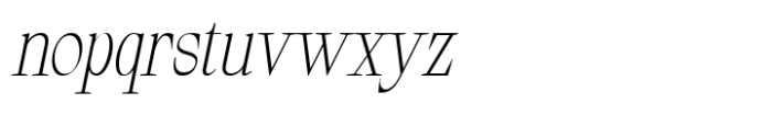 Thught Thin Italic Font LOWERCASE