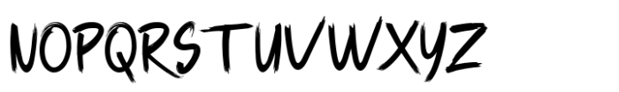 Thunder Brush Font UPPERCASE