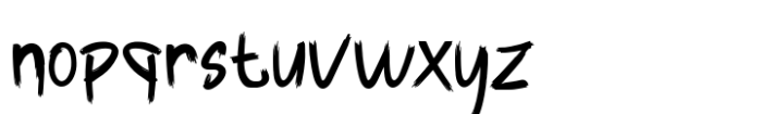 Thunder Brush Font LOWERCASE