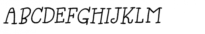 Thursday Afternoon Italic Font UPPERCASE
