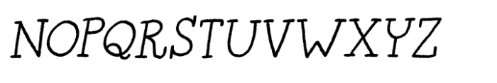Thursday Afternoon Italic Font UPPERCASE