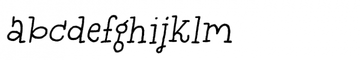 Thursday Afternoon Italic Font LOWERCASE