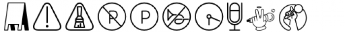 Thyga  Icons Dingbats Font UPPERCASE