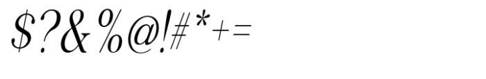 Thyne Condensed Italic Font OTHER CHARS