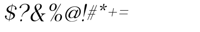 Thyne Italic Font OTHER CHARS