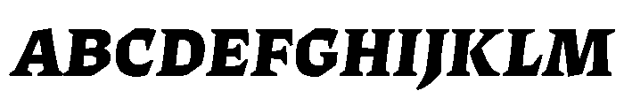 ThanatosVF DeckBlackItalic Instance Font UPPERCASE