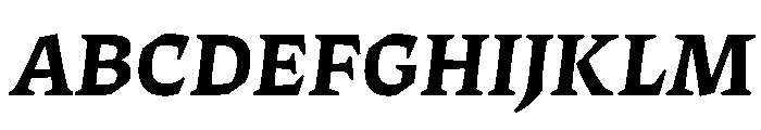 ThanatosVF DeckBoldItalic Instance Font UPPERCASE