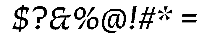 ThanatosVF DeckBookItalic Instance Font OTHER CHARS
