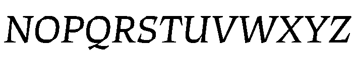 ThanatosVF DeckBookItalic Instance Font UPPERCASE