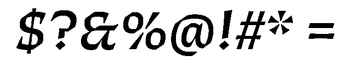 ThanatosVF DeckItalic Instance Font OTHER CHARS