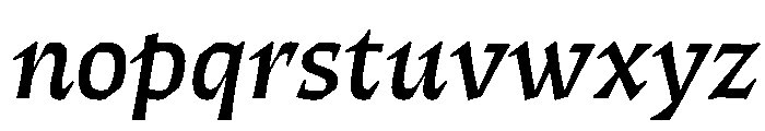 ThanatosVF DeckItalic Instance Font LOWERCASE
