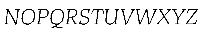 ThanatosVF DeckThinItalic Instance Font UPPERCASE