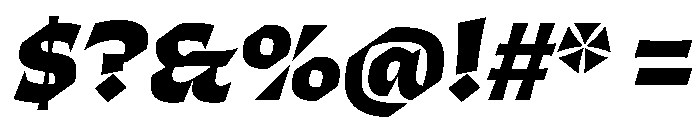 ThanatosVF DisplayBlackItalic Instance Font OTHER CHARS