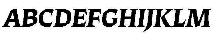 ThanatosVF DisplayBoldItalic Instance Font UPPERCASE
