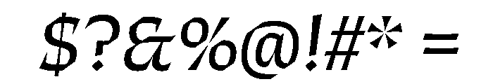 ThanatosVF DisplayBookItalic Instance Font OTHER CHARS