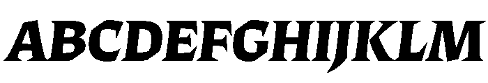 ThanatosVF DisplayExtraBoldItalic Instance Font UPPERCASE