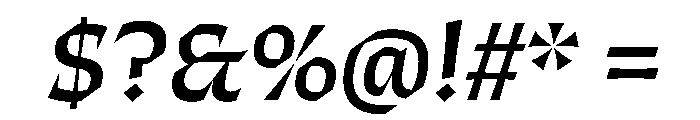 ThanatosVF DisplayItalic Instance Font OTHER CHARS