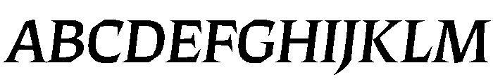 ThanatosVF DisplayItalic Instance Font UPPERCASE