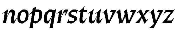 ThanatosVF DisplayItalic Instance Font LOWERCASE