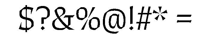 ThanatosVF DisplayLight Instance Font OTHER CHARS