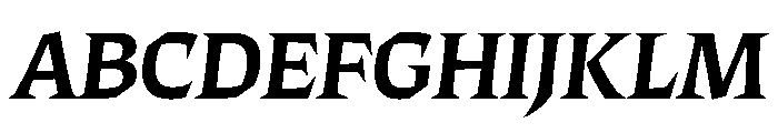 ThanatosVF DisplaySemiBoldItalic Instance Font UPPERCASE
