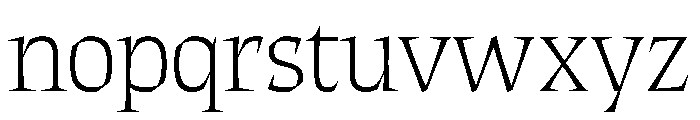 ThanatosVF DisplayThin Instance Font LOWERCASE