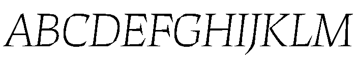 ThanatosVF DisplayThinItalic Instance Font UPPERCASE
