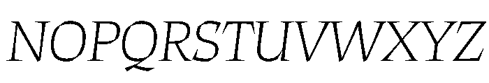 ThanatosVF DisplayThinItalic Instance Font UPPERCASE