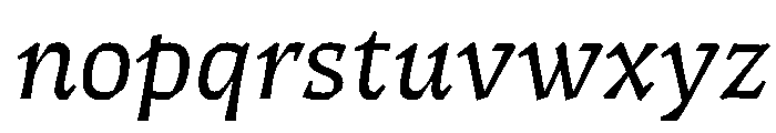 ThanatosVF TextBookItalic Instance Font LOWERCASE