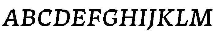 ThanatosVF TextItalic Instance Font UPPERCASE