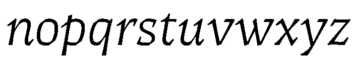 ThanatosVF TextLightItalic Instance Font LOWERCASE