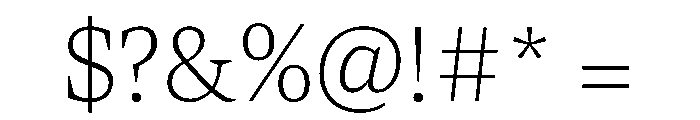 TheloDisplay Light Font OTHER CHARS