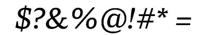 TheloText Italic Font OTHER CHARS