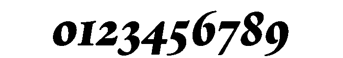 Thesaurus BlackItalic Font OTHER CHARS