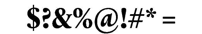 Thesaurus Bold Font OTHER CHARS